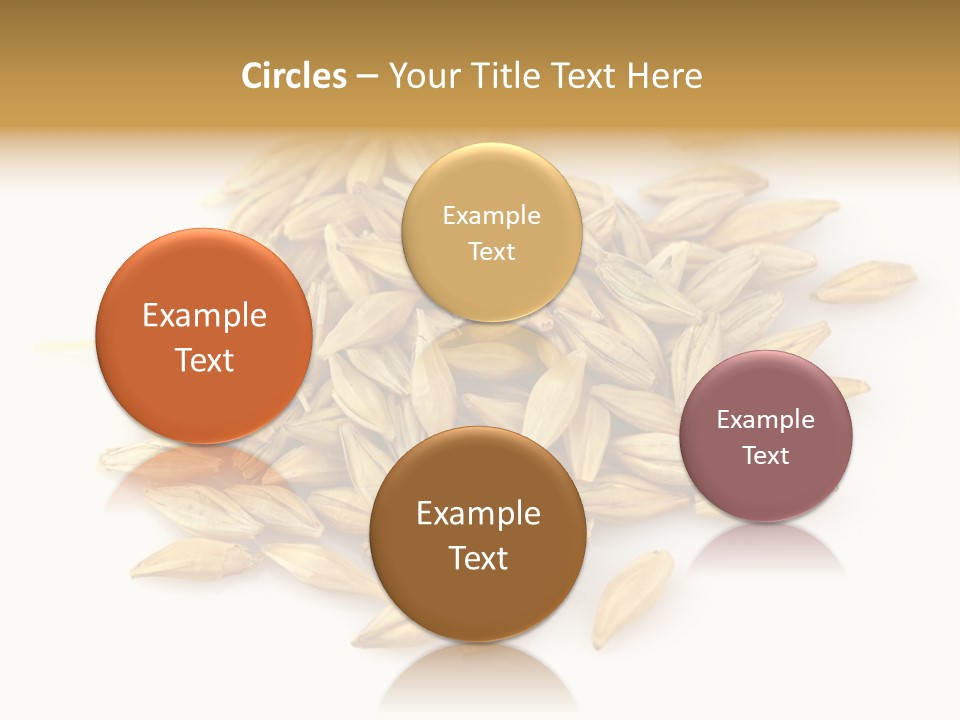 A Pile Of Oats On A White Surface PowerPoint Template