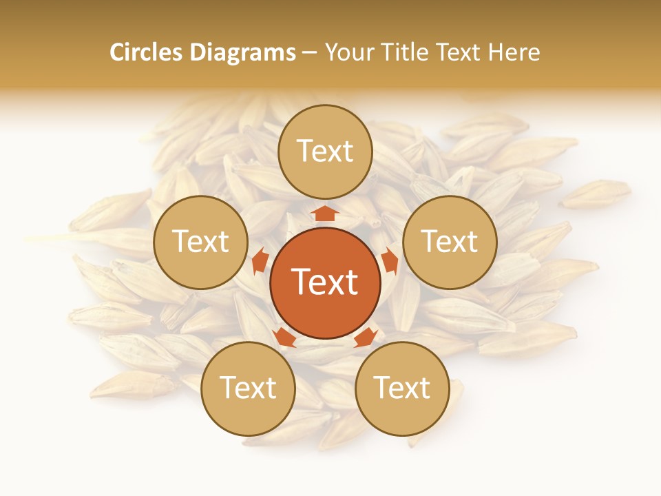 A Pile Of Oats On A White Surface PowerPoint Template