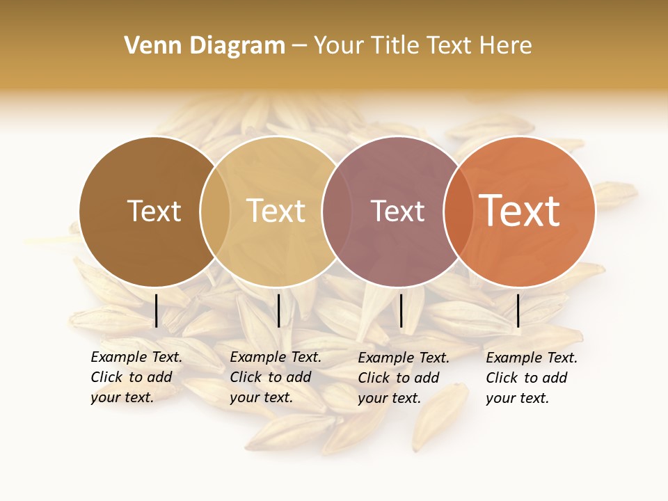 A Pile Of Oats On A White Surface PowerPoint Template