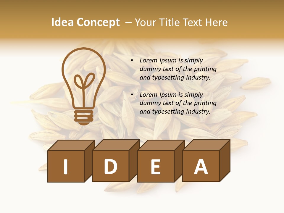 A Pile Of Oats On A White Surface PowerPoint Template