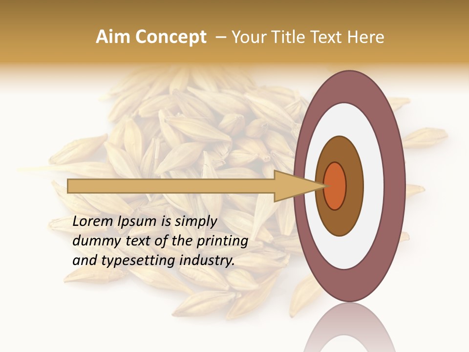 A Pile Of Oats On A White Surface PowerPoint Template