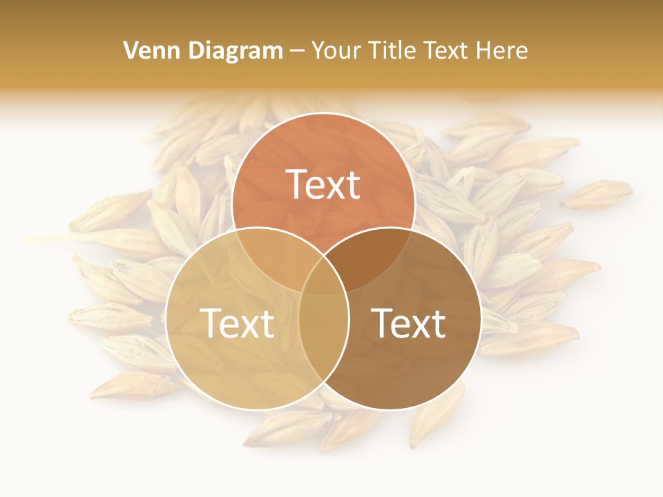 A Pile Of Oats On A White Surface PowerPoint Template
