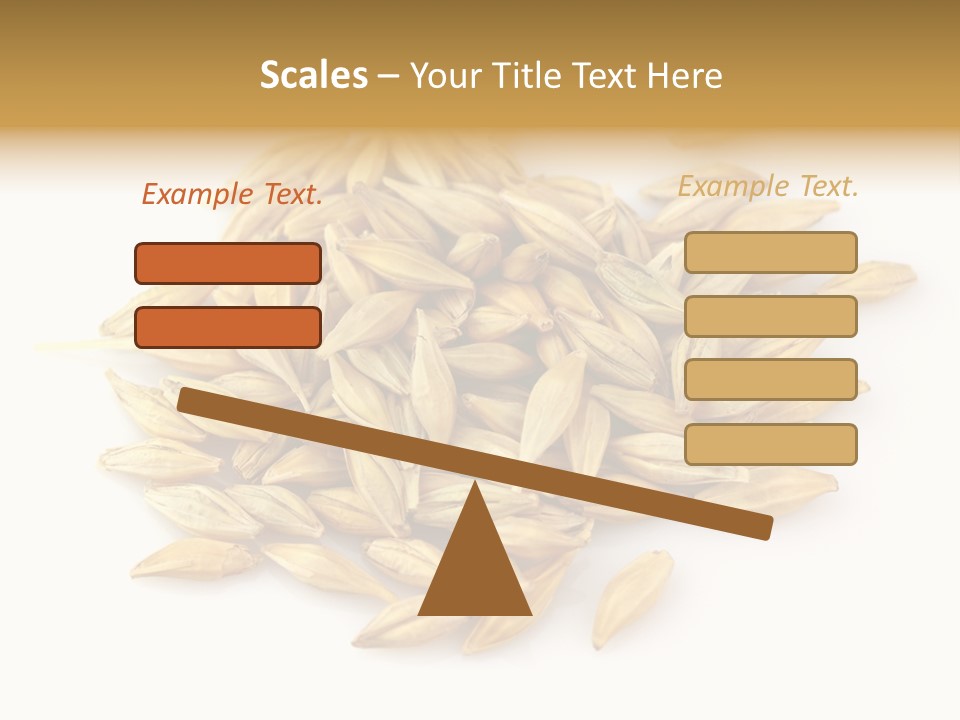 A Pile Of Oats On A White Surface PowerPoint Template