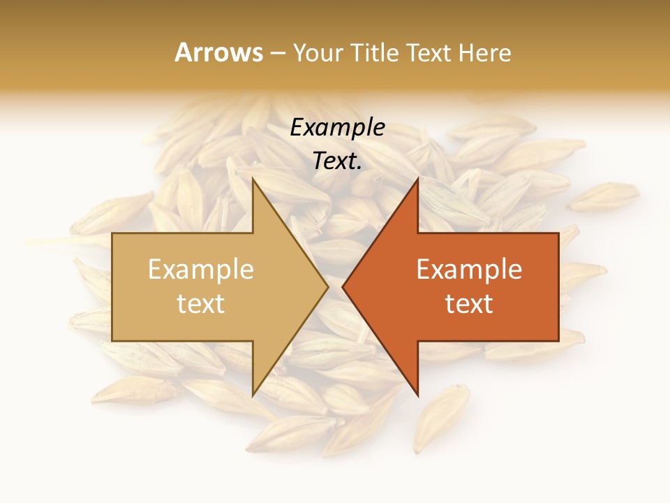 A Pile Of Oats On A White Surface PowerPoint Template