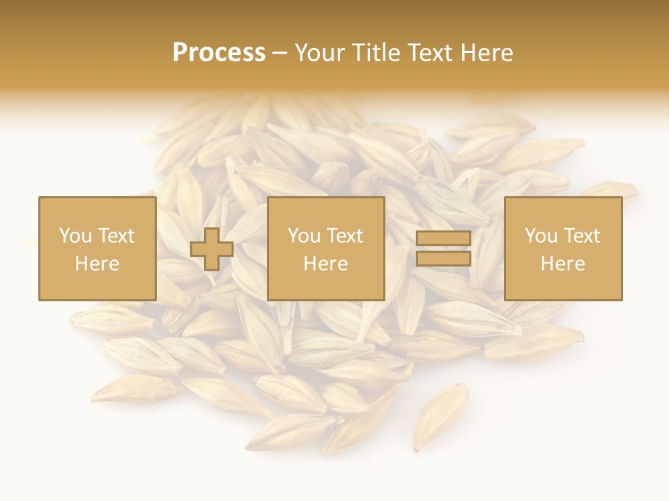 A Pile Of Oats On A White Surface PowerPoint Template