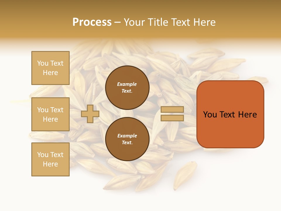 A Pile Of Oats On A White Surface PowerPoint Template