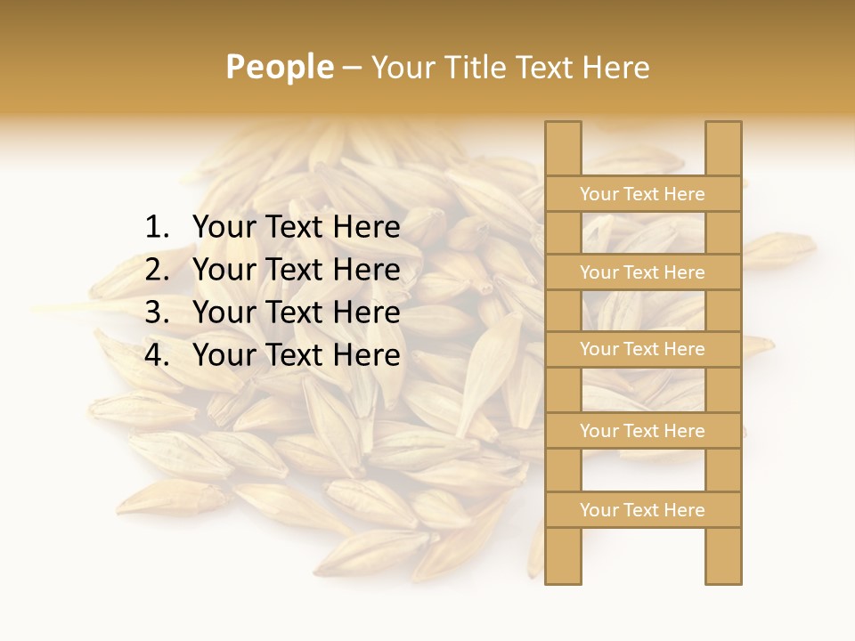 A Pile Of Oats On A White Surface PowerPoint Template