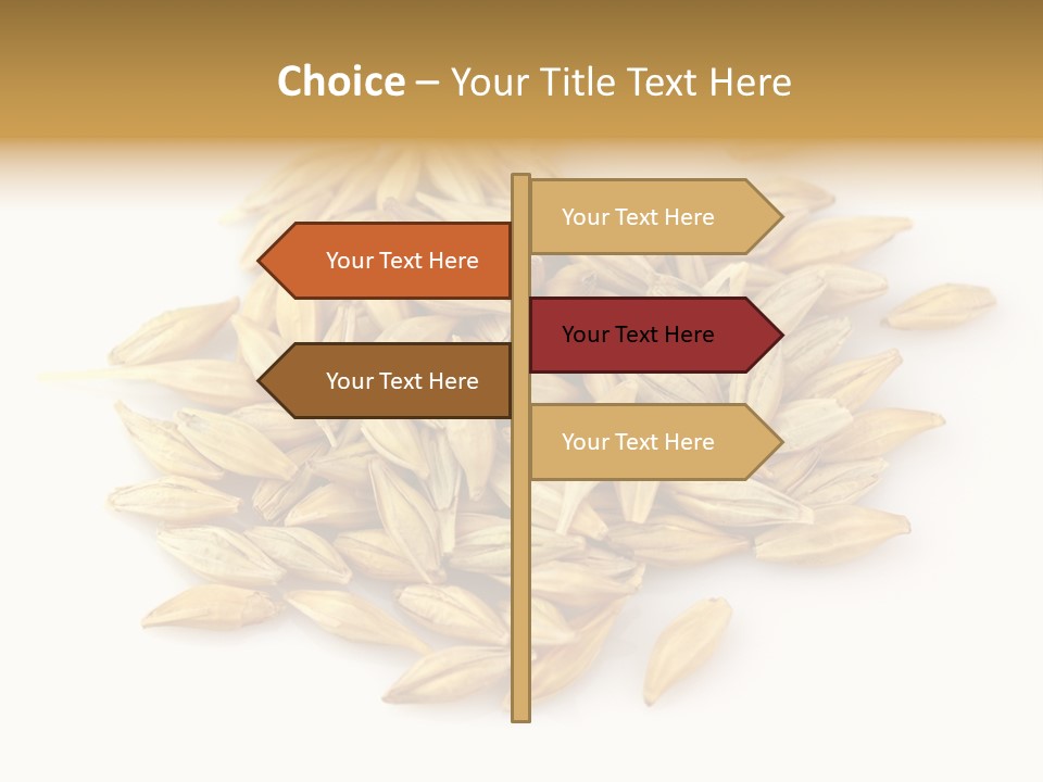 A Pile Of Oats On A White Surface PowerPoint Template