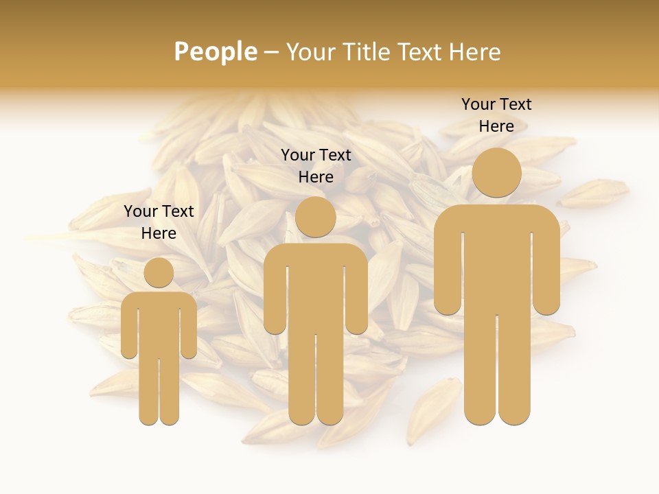 A Pile Of Oats On A White Surface PowerPoint Template