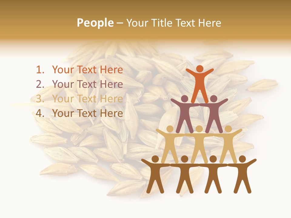 A Pile Of Oats On A White Surface PowerPoint Template