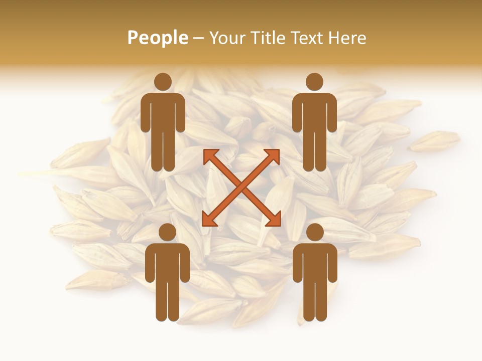 A Pile Of Oats On A White Surface PowerPoint Template