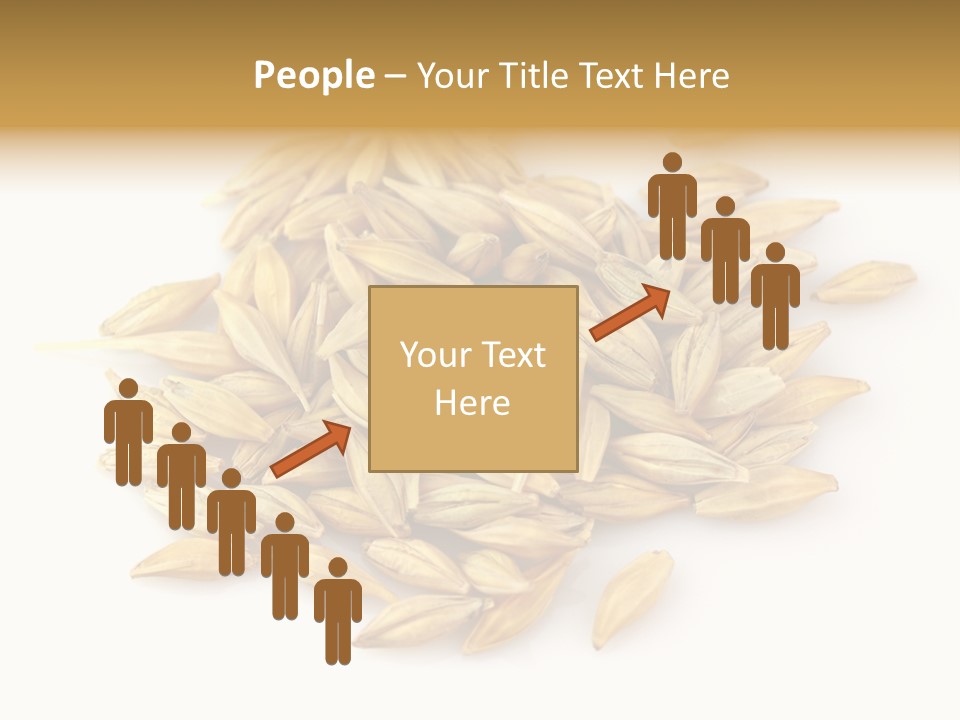A Pile Of Oats On A White Surface PowerPoint Template