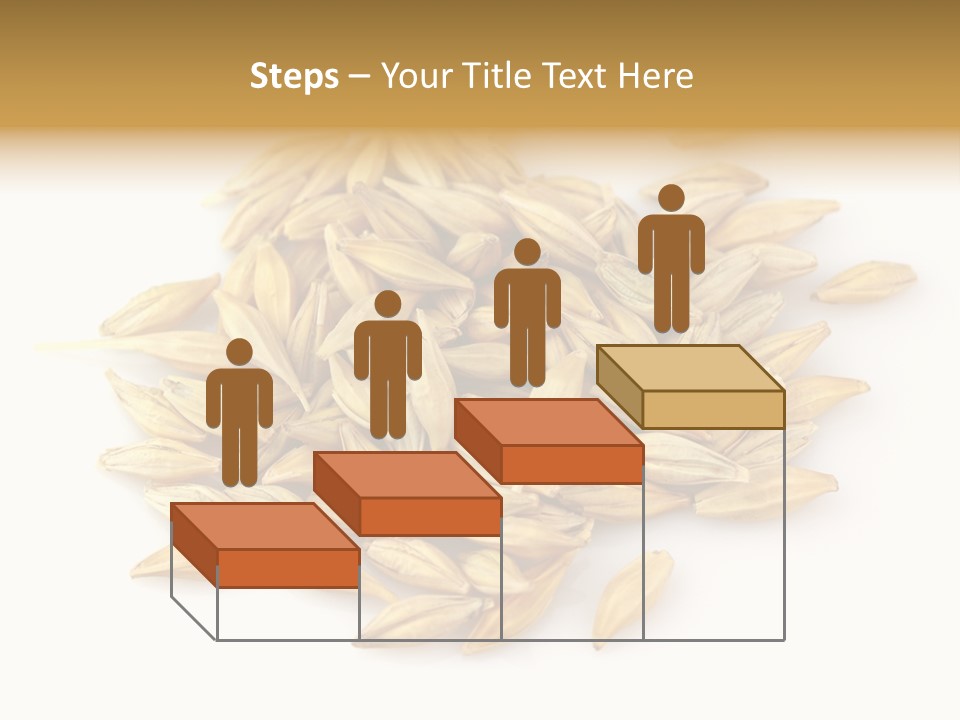 A Pile Of Oats On A White Surface PowerPoint Template
