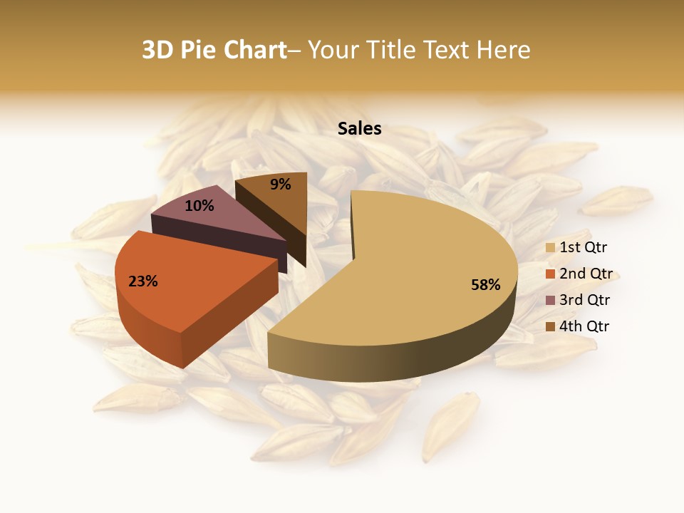 A Pile Of Oats On A White Surface PowerPoint Template