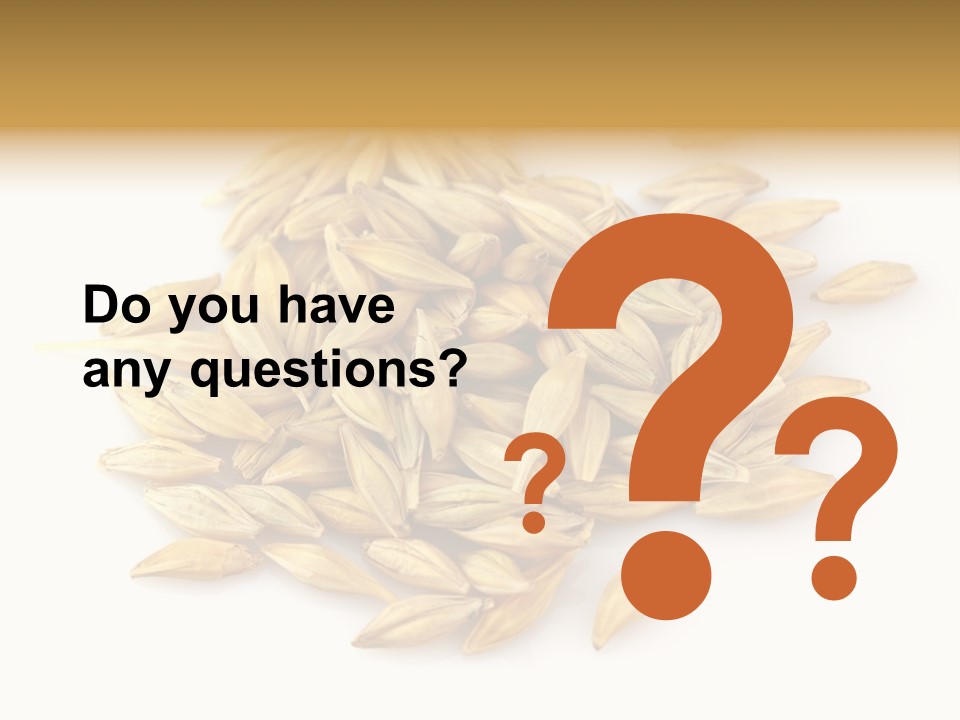 A Pile Of Oats On A White Surface PowerPoint Template