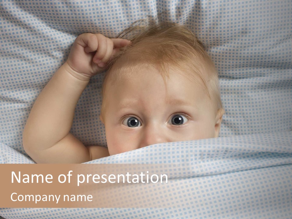 Child Beautiful Asleep PowerPoint Template