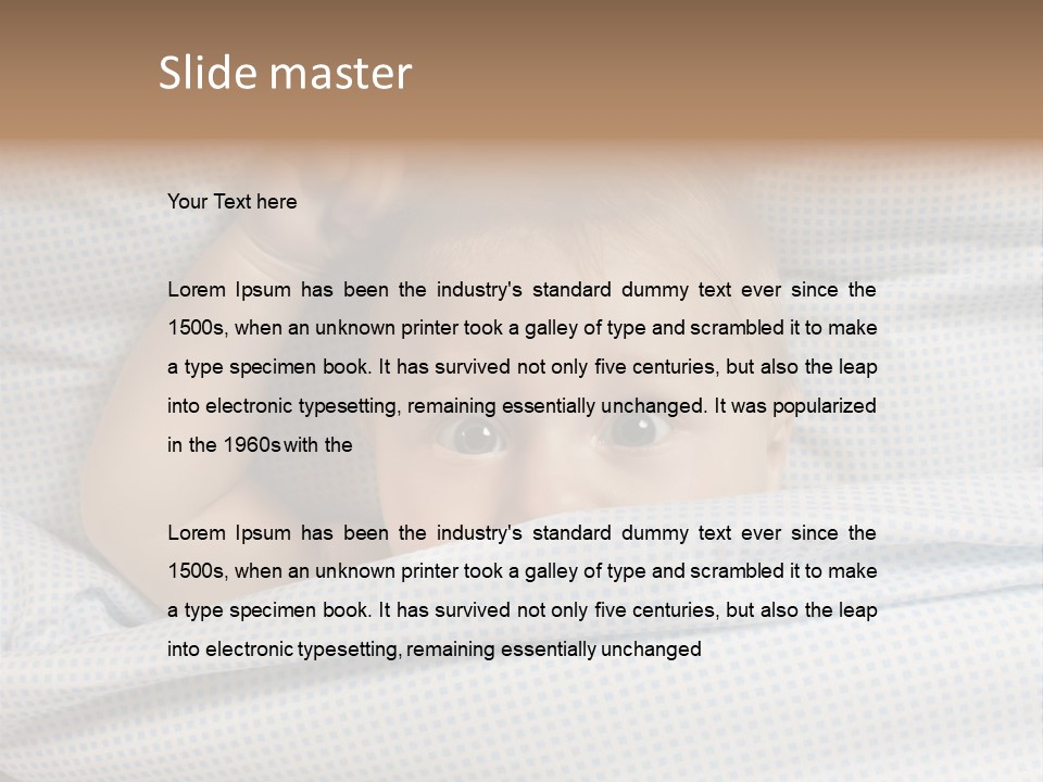 Child Beautiful Asleep PowerPoint Template