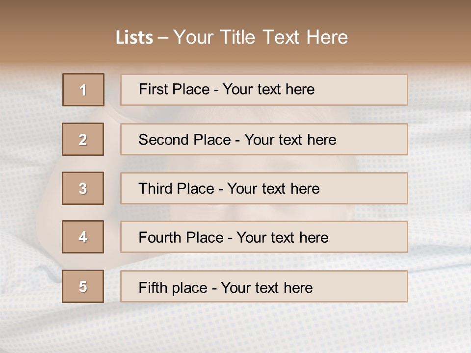 Child Beautiful Asleep PowerPoint Template