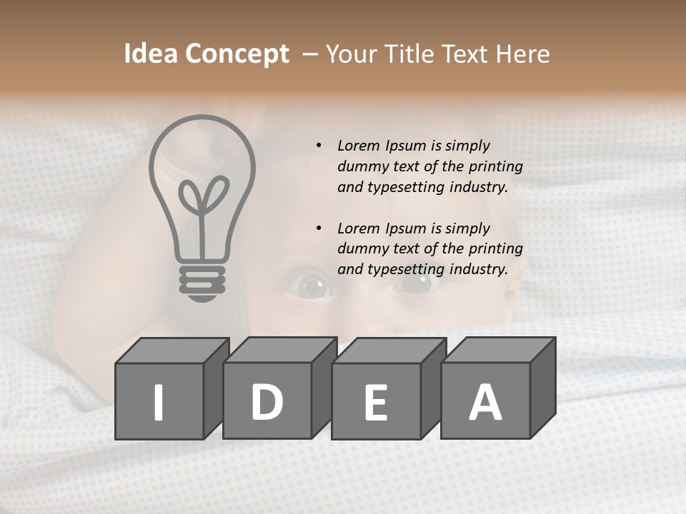 Child Beautiful Asleep PowerPoint Template