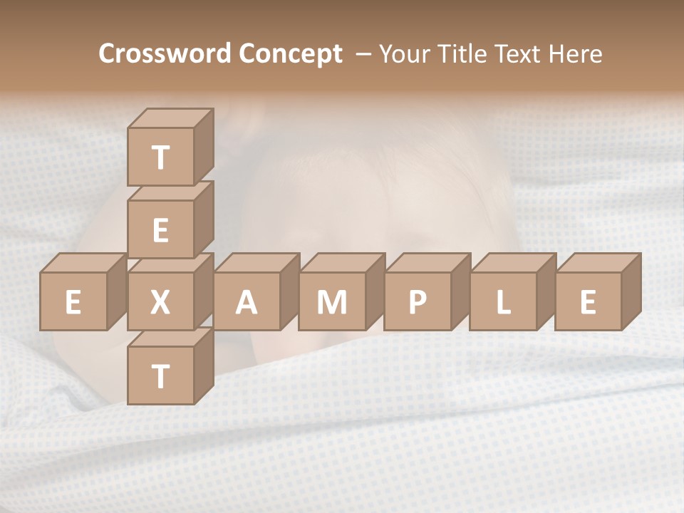 Child Beautiful Asleep PowerPoint Template