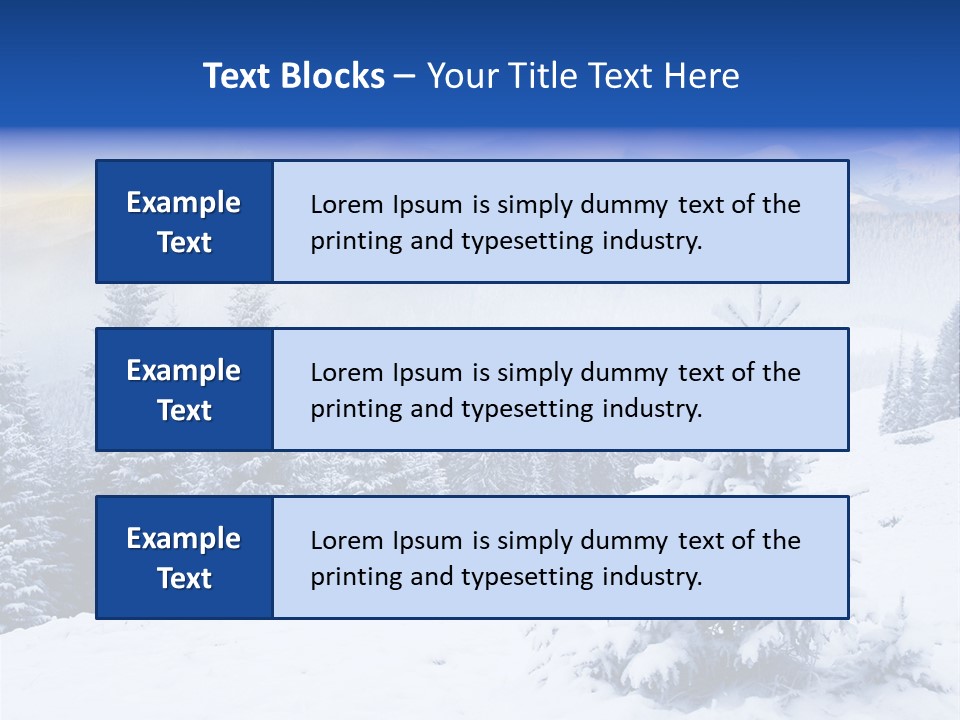 A Snowy Mountain Landscape With Pine Trees In The Foreground PowerPoint Template