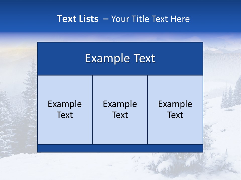 A Snowy Mountain Landscape With Pine Trees In The Foreground PowerPoint Template
