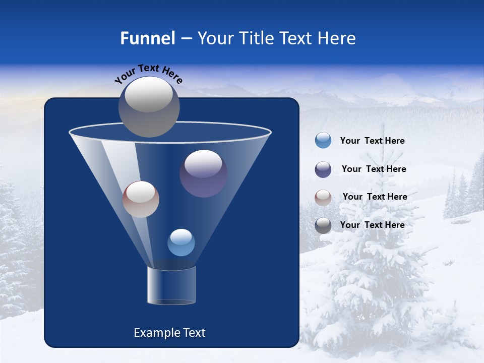 A Snowy Mountain Landscape With Pine Trees In The Foreground PowerPoint Template