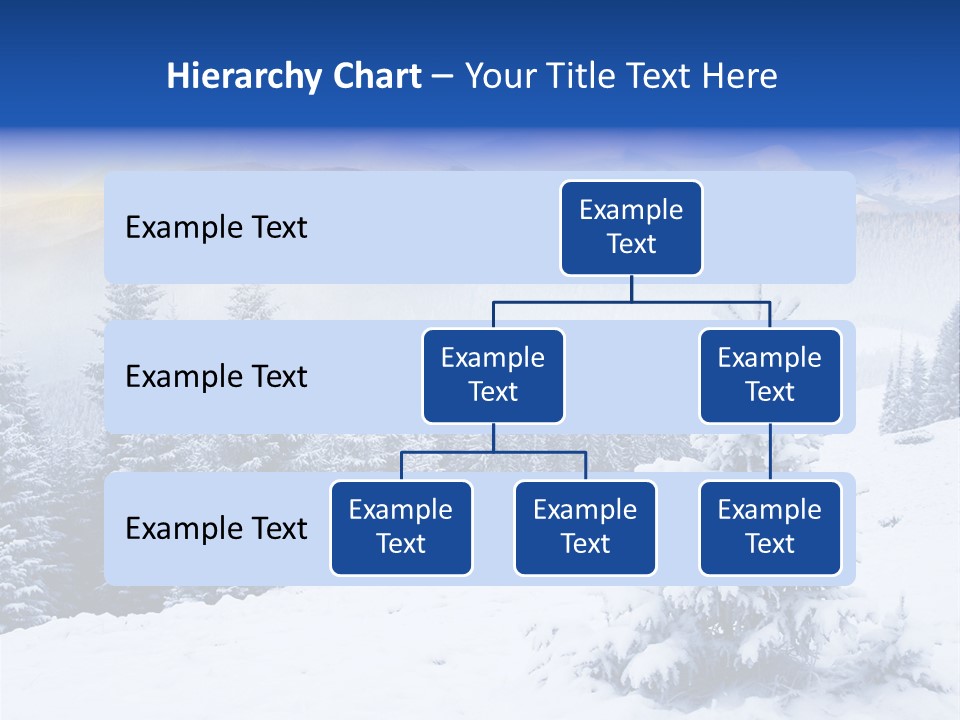 A Snowy Mountain Landscape With Pine Trees In The Foreground PowerPoint Template