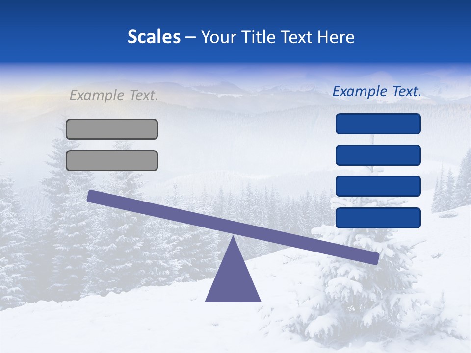 A Snowy Mountain Landscape With Pine Trees In The Foreground PowerPoint Template