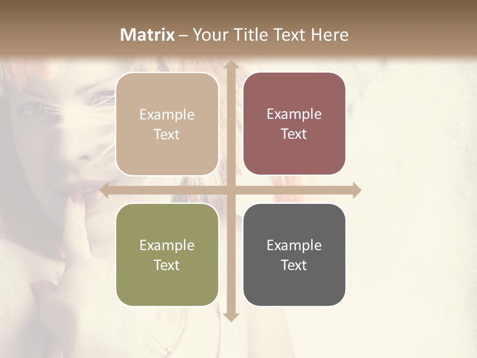 A Woman With Blonde Hair Is Posing For A Picture PowerPoint Template