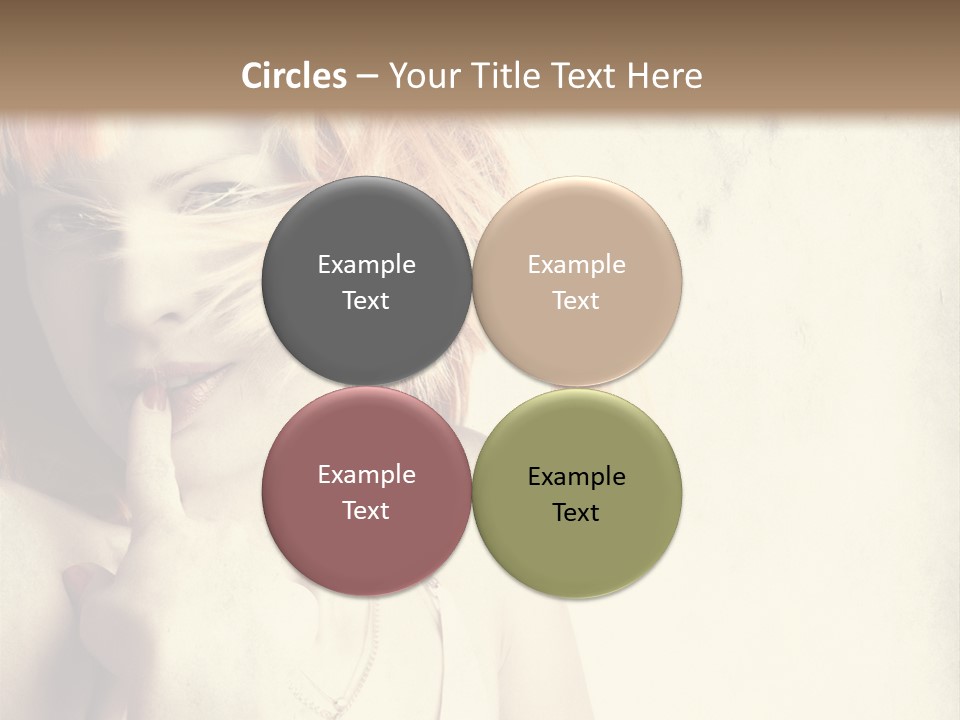 A Woman With Blonde Hair Is Posing For A Picture PowerPoint Template