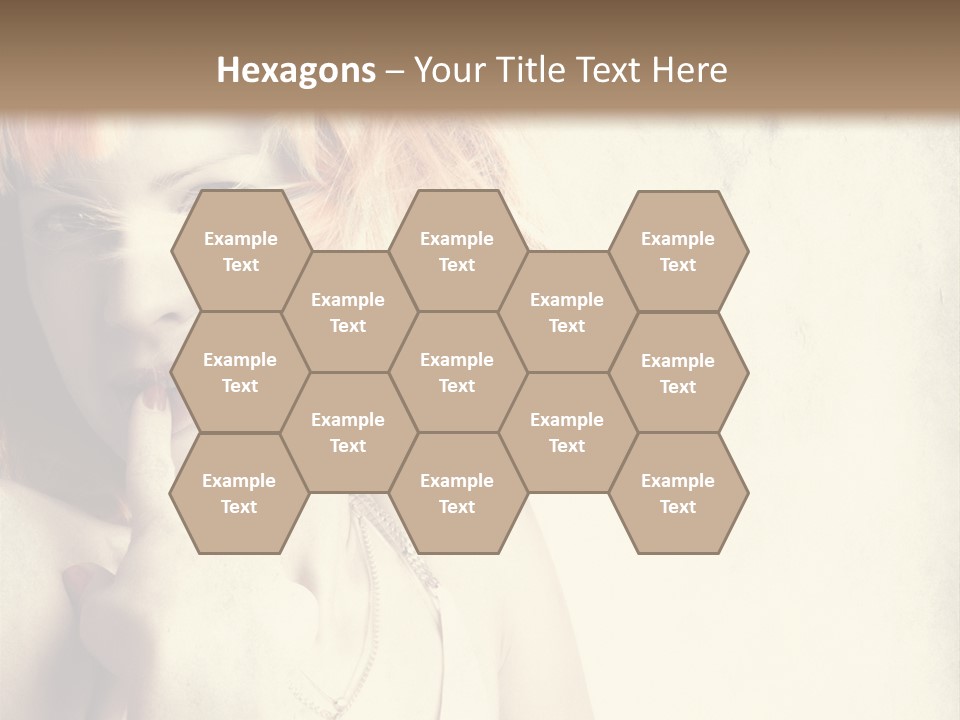 A Woman With Blonde Hair Is Posing For A Picture PowerPoint Template