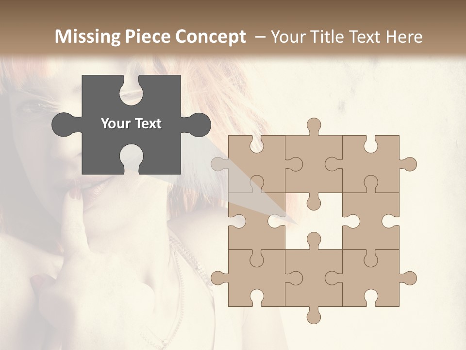 A Woman With Blonde Hair Is Posing For A Picture PowerPoint Template