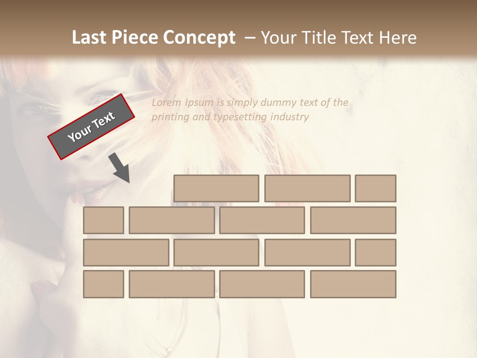 A Woman With Blonde Hair Is Posing For A Picture PowerPoint Template