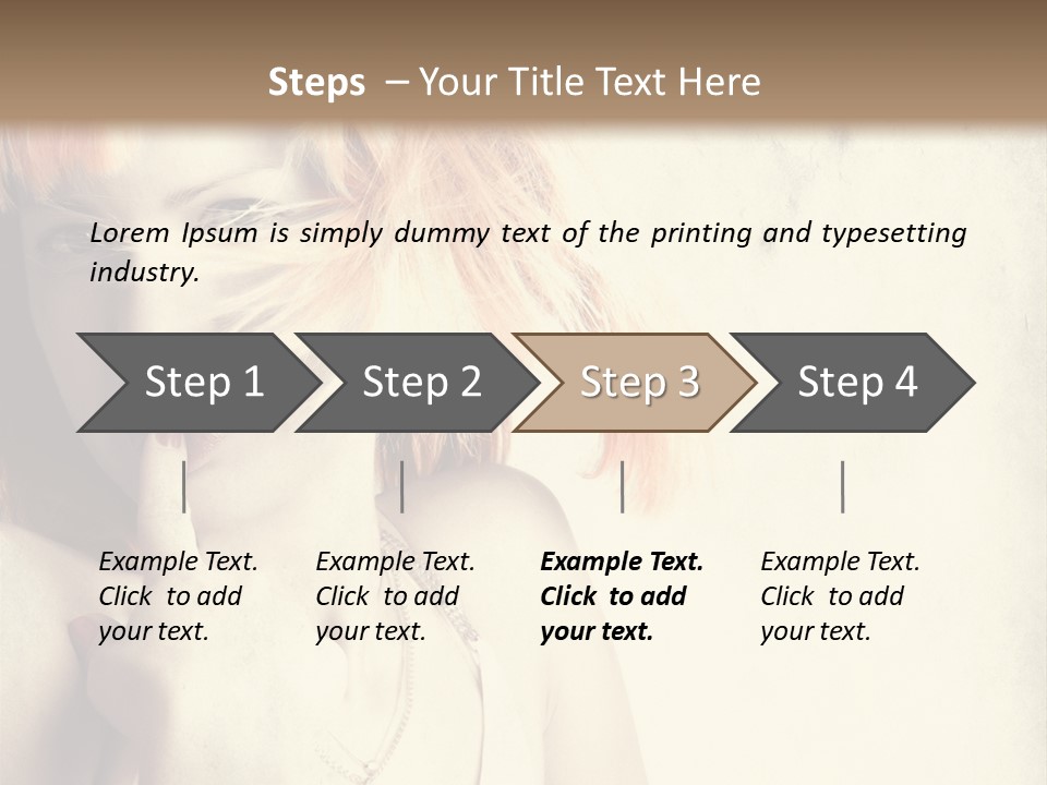 A Woman With Blonde Hair Is Posing For A Picture PowerPoint Template