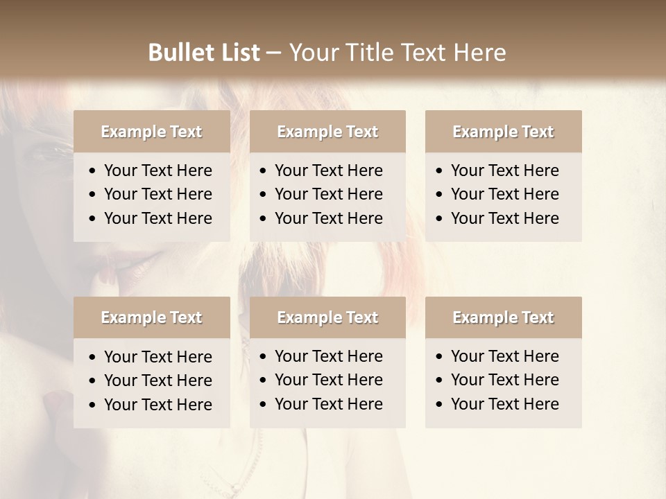 A Woman With Blonde Hair Is Posing For A Picture PowerPoint Template