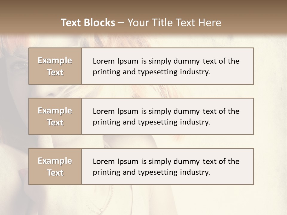 A Woman With Blonde Hair Is Posing For A Picture PowerPoint Template