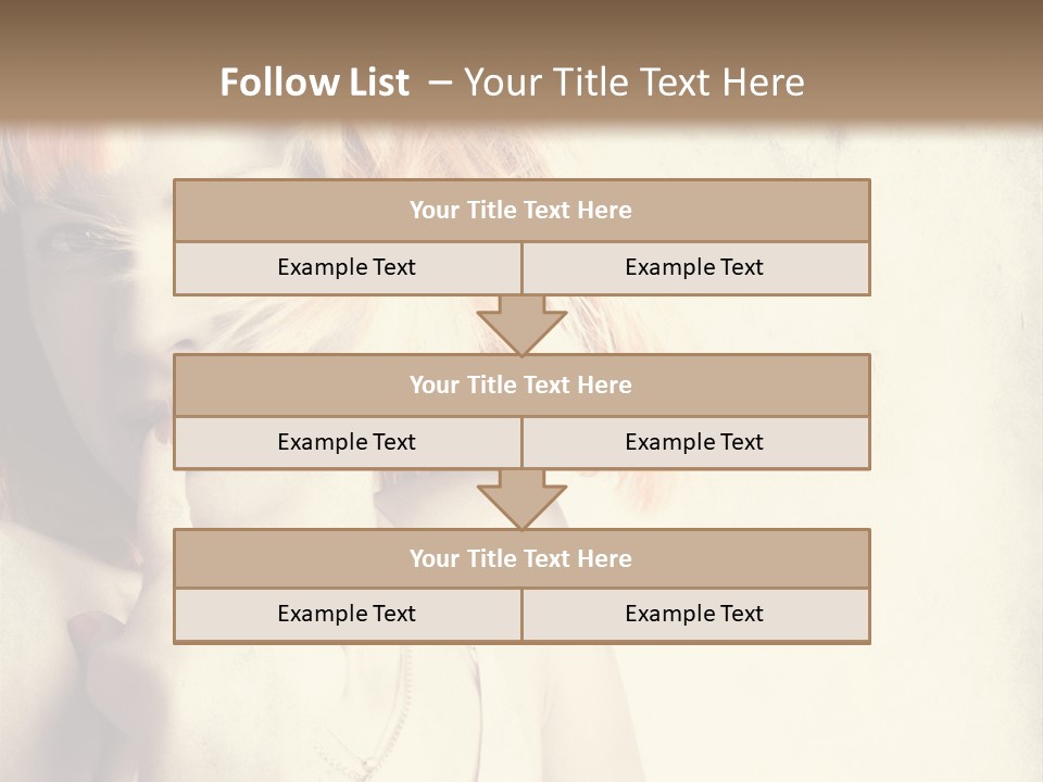 A Woman With Blonde Hair Is Posing For A Picture PowerPoint Template