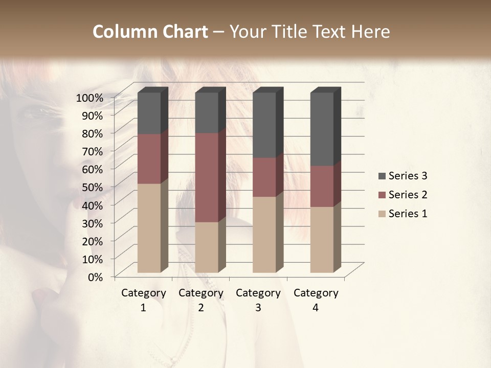 A Woman With Blonde Hair Is Posing For A Picture PowerPoint Template