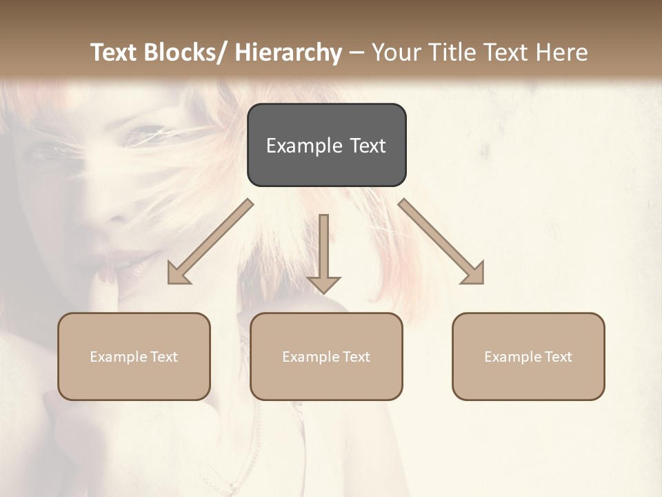 A Woman With Blonde Hair Is Posing For A Picture PowerPoint Template