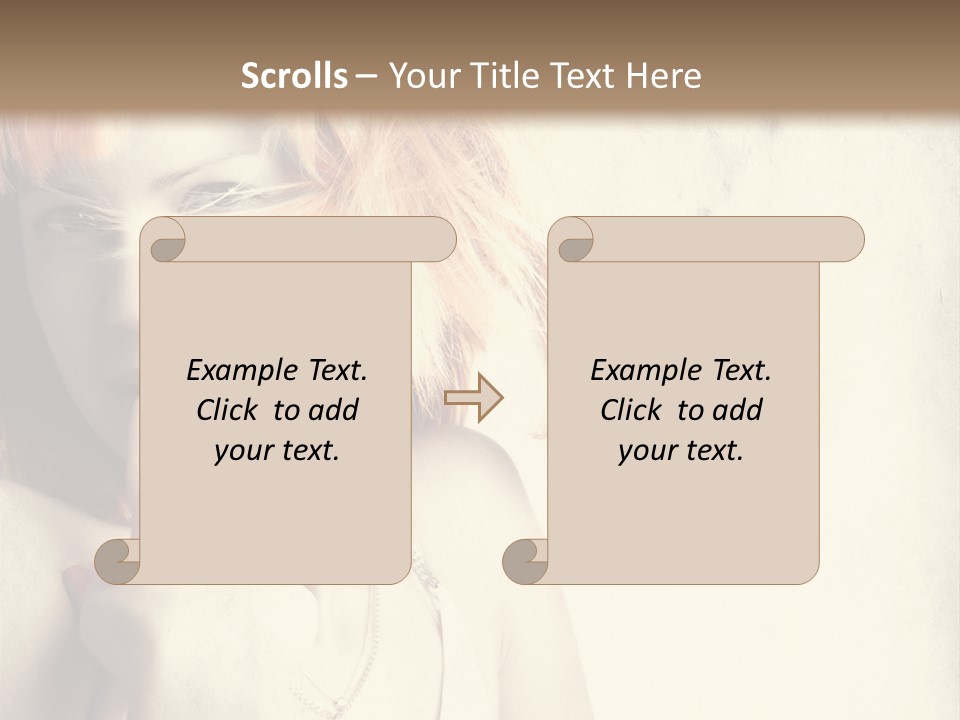 A Woman With Blonde Hair Is Posing For A Picture PowerPoint Template
