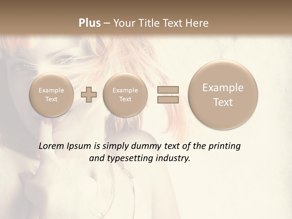 A Woman With Blonde Hair Is Posing For A Picture PowerPoint Template