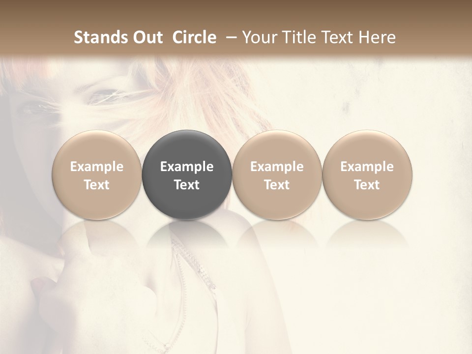 A Woman With Blonde Hair Is Posing For A Picture PowerPoint Template