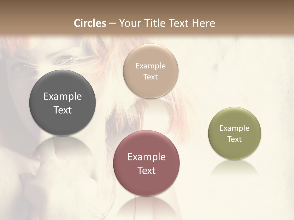 A Woman With Blonde Hair Is Posing For A Picture PowerPoint Template