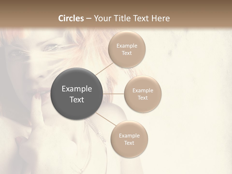 A Woman With Blonde Hair Is Posing For A Picture PowerPoint Template