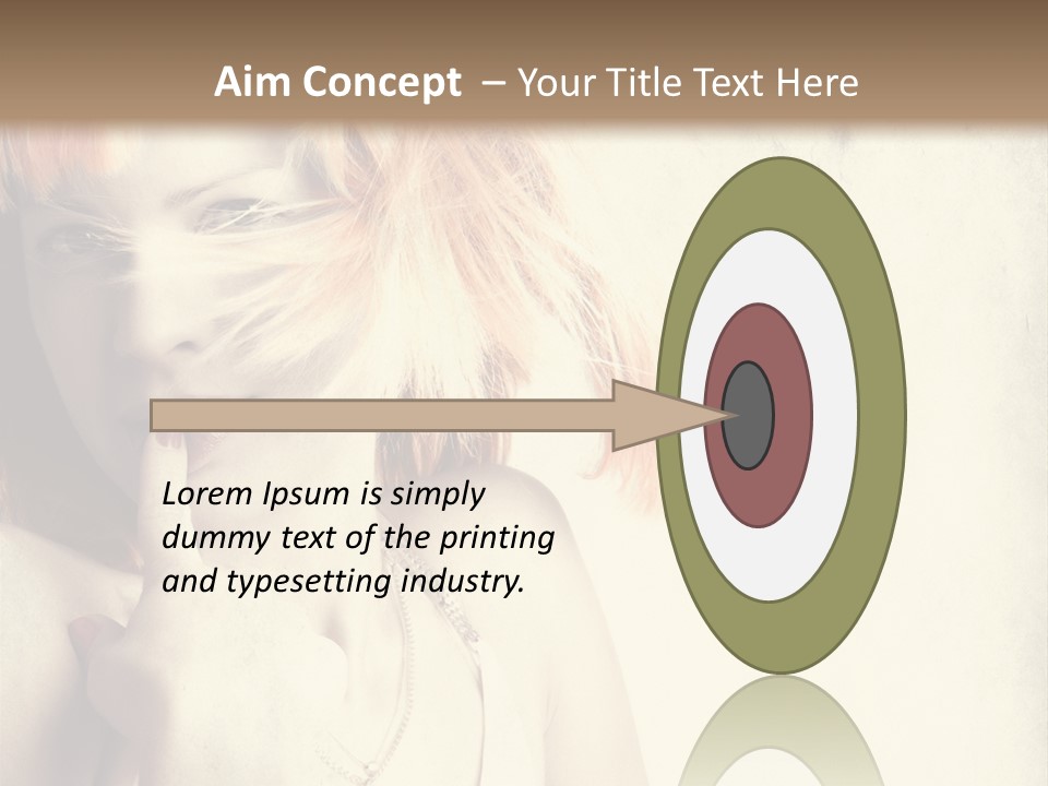 A Woman With Blonde Hair Is Posing For A Picture PowerPoint Template