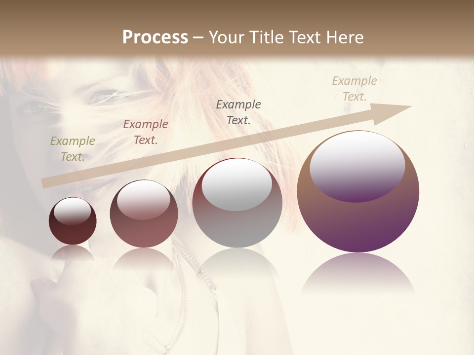 A Woman With Blonde Hair Is Posing For A Picture PowerPoint Template