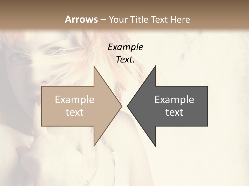 A Woman With Blonde Hair Is Posing For A Picture PowerPoint Template