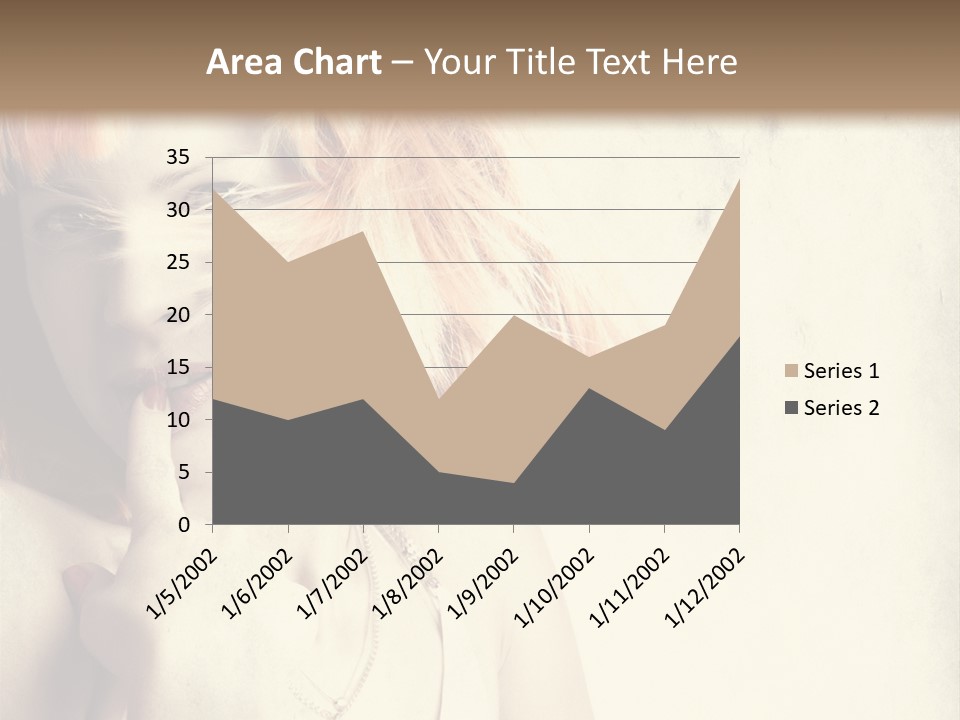 A Woman With Blonde Hair Is Posing For A Picture PowerPoint Template