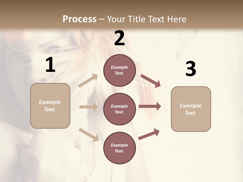 A Woman With Blonde Hair Is Posing For A Picture PowerPoint Template
